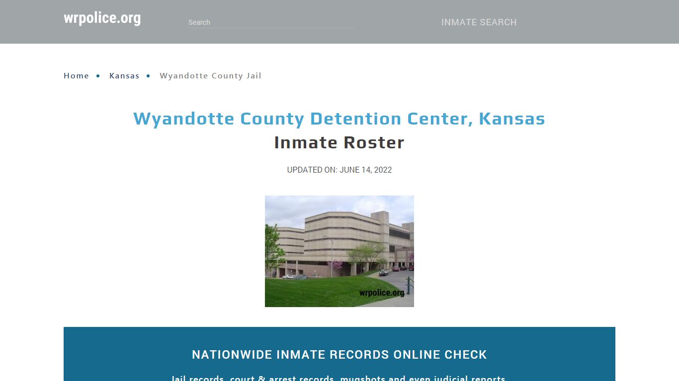 Wyandotte County Detention Center, Kansas - Inmate Locator